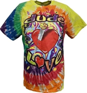Dude Love Tie Dye Mankind Mick Foley Mens Retro T-Shirt - Picture 1 of 7