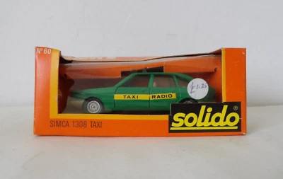 SOLIDO GAM2 NO 60 SIMCA 1308 TAXI GREEN NEAR MINT BOXED 1:43 - Image 1 of 4