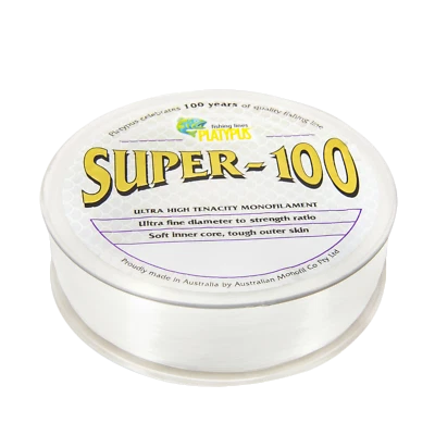 PLATYPUS FISHING LINES Super-100 Fishing Line - Strong & Thin - World's Best since 1898!