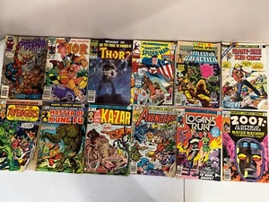 12 Marvel Comic Books Spider-Man Thor Avengers Logan's Run - Picture 1 of 12