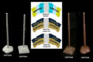 MARX Daktari, Jungle Jim, banderas, postes de bandera y bases juego de juguete de plástico soldados - Imagen 1 de 8