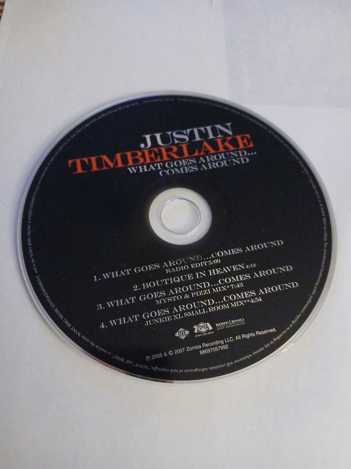 What Goes Around [сингл] Джастина Тимберлейка (CD, 2007) без футляра - Изображение 1 из 1