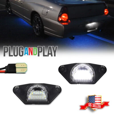 2x White LED License Number Plate Lights For 00-05 Chevrolet Impala Monte Carlo - Image 1 of 4