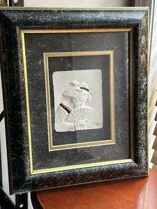 Fotos de fundición de papel de niñas geishas de cobre X2 de colección ASIÁTICAS japonesas chinas - Imagen 1 de 6