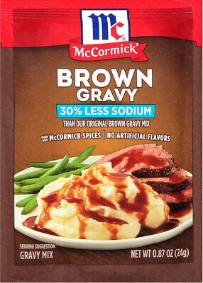 Смесь McCormick Less Sodium Brown Gravy - Изображение 1 из 3