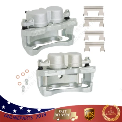 For Chevrolet Express 3500 Silverado 3500 2003-20 2Pcs Brake Caliper w/Bracket - Image 1 of 4