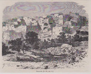1875 -- VUE DE NAZARETH PALESTINE 3H497 - Foto 1 di 1