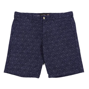 Black Brown 1826 Men's Shorts Waist 36 Chino Navy w/White Print Cotton Blend - Picture 1 of 10