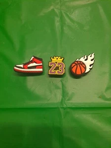 Lote De 3 NBA #23 King LeBron James Púrpura Temática Croc Charm Jibz - Imagen 1 de 1