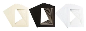 Paquete de 10 soportes de marco de montaje de fotos varios tamaños colores A4 A3 A2 pulgadas - Imagen 1 de 22