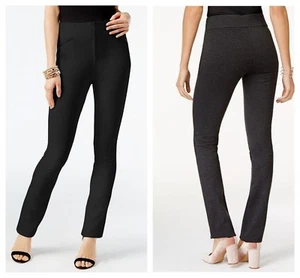 NC INTERNATIONAL CONCEPTS FAUX LEATHER TRIM CURVY FIT PANTS Sz 14S NWT $ 70 - Picture 1 of 1