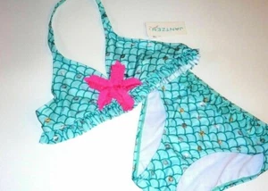 NWT Juniors Tweens Jantzen Star Fish Tropical 2 Piece Modest Swimsuit Sz. 16 - Picture 1 of 2