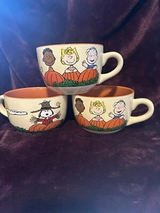 Zrike Brands PEANUTS SNOOPY PUMPKIN PATCH Keramik Suppentasse 5" Durchmesser - Bild 1 von 5