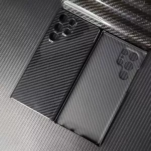 Original Glossy Aramid Carbon Fiber Case Cover for Samsung Galaxy S23 S24 Ultra - Picture 1 of 14