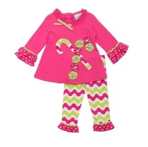 NEW "CANDY CANE BLOSSOMS" Tutu Pants Girls 6m Clothes Winter Christmas Baby - Picture 1 of 1