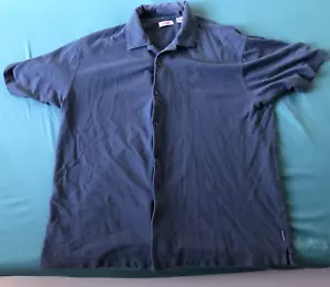 CAMISA AZUL ABOTONADA MANGA CORTA IZOD HOMBRE (XL) - Imagen 1 de 3