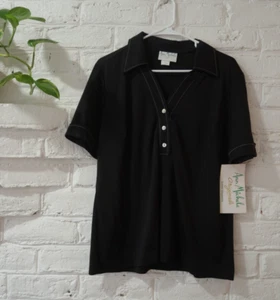 Top de poliéster vintage años 70 para mujer manga gorra talla grande hippie rockabilly nuevo con etiquetas - Imagen 1 de 9