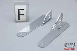 2013 Harley Electra Glide CVO Front Fork Tie Down Point Bracket Set CHROME - Picture 1 of 6