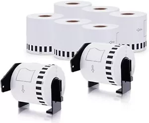 Etiquetas de papel continuo compatibles con Prinko DK-205 DK-2205 (2,4 pulgadas x 100 pies) - Imagen 1 de 1
