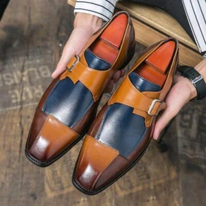 Zapatos de vestir formales para hombre Zapatos Oxford Boda Fiesta Cuero Punta Talla - Imagen 1 de 10