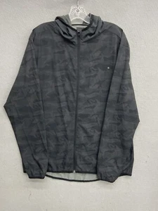 Vuori Outdoor Trainer Shell Jacket Mens XL Black Camo Full Zip Hooded Pockets - Picture 1 of 10