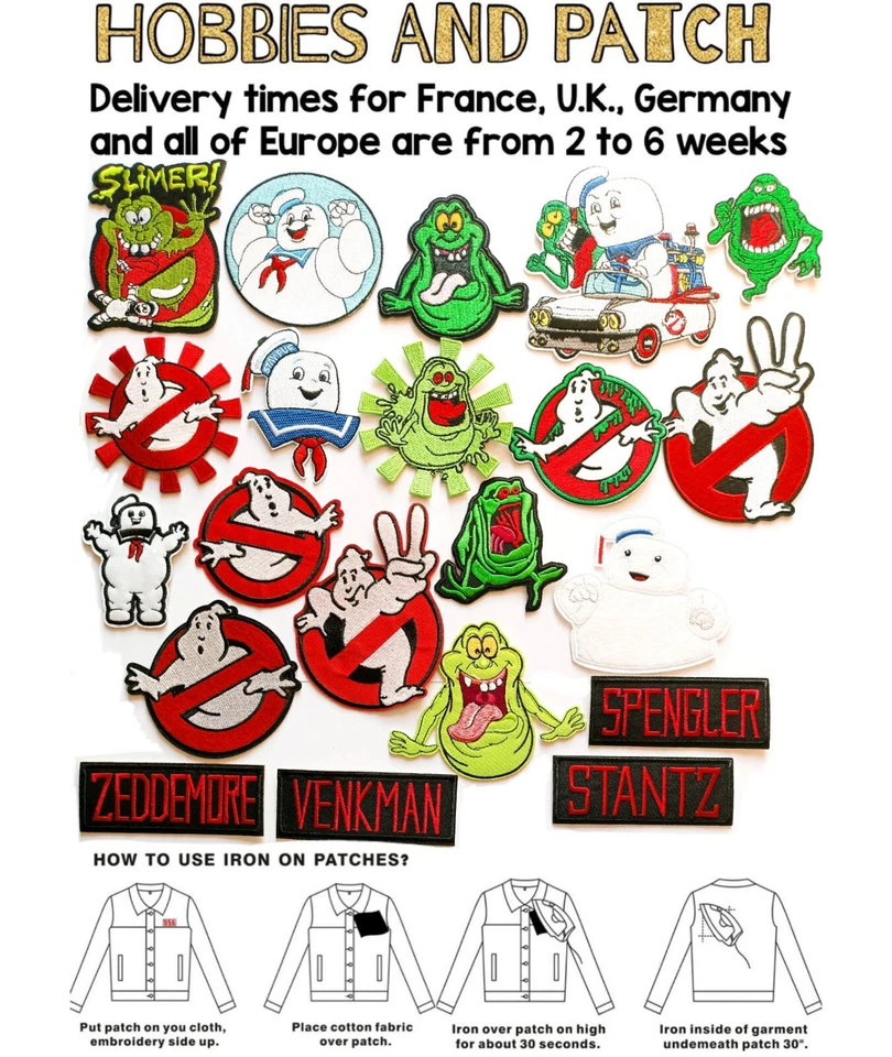 patch Ghostbusters toppa termoadesiva Acchiappafantasmi Legacy Slimer iron on - Imagen 1 de 1