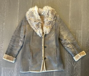 Blue Duck Woman’s Brown Suede Genuine Shearling Coat Size XS - Picture 1 of 9
