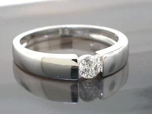 Venta Anillo banda brillante 585 oro blanco cuarto de quilate brillante 0,25ct Wesselton - Imagen 1 de 8