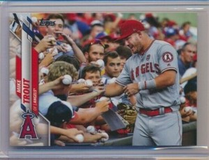 Mike Trout SP 2020 Topps Series One "signing baseballs" #1 Angels 