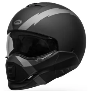 Casco Moto Bell Broozer Arco Nero Opaco Grigio - Foto 1 di 13