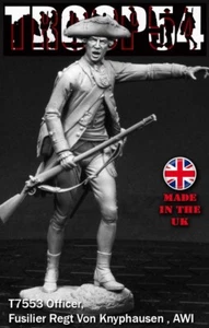 Troop54 Oficial Fusilero Regt Von Knyphausen AWI Kit Sin Pintar 75mm - Imagen 1 de 5