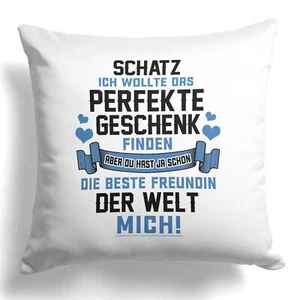 Freund Geschenk Jahrestag Männer Deko Kissen Geburtstag Valentinstag Liebe Ihn - Bild 1 von 5