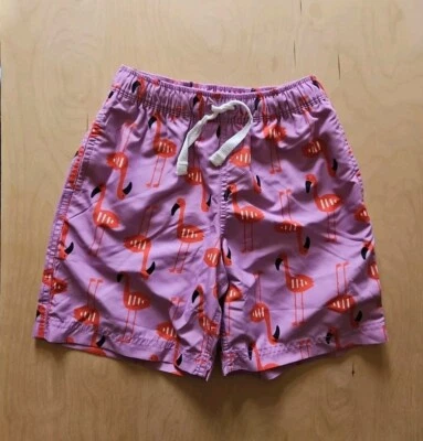 NWT Hanna Andersson FLAMINGO PRIMROSE SUNBLOCK SWIM SHORTS TRUNKS 100 4 - Image 1 of 4