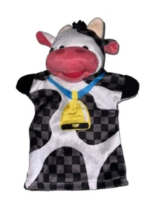 Melissa & Doug Kuh Plüsch Handpuppe 9 Zoll schwarz-weiß Spielzeug Ersatzstück - Bild 1 von 3