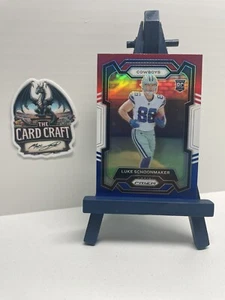 LUKE SCHOONMAKER 2023 PANINI PRIZM RED WHITE BLUE RC #325 DALLAS COWBOYS SP - Picture 1 of 2
