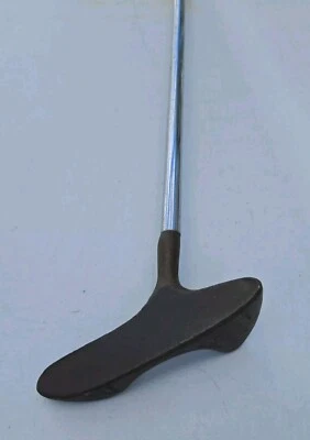 Vtg Up Shot 1 Brass Putter 34” 4 MRM Golf Club Talon Claw, Unique Shoe Shape - Image 1 of 4