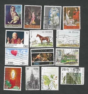 Ireland - Fourteen different used postage stamps - Picture 1 of 1