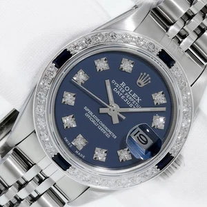 RELOJ ROLEX DATEJUST DAMAS ACERO INOXIDABLE ESFERA DIAMANTE AZUL, BISEL ZAFIRO - Imagen 1 de 12