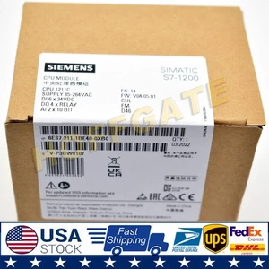 New Siemens 6ES7211-1BE40-0XB0 6ES7 211-1BE40-0XB0 SIMATIC S7-1200 CPU 1211C - Picture 1 of 3