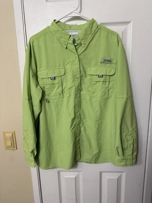 Camisa Columbia para mujer 2XL verde PFG pesca manga larga camping al aire libre senderismo Foto 1 de 4