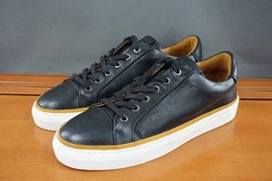 Allen Edmonds Flynn Schuhe Herren 9,5 US Schwarz Leder Niedrig Leger Turnschuhe - Bild 1 von 11