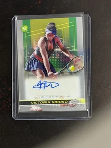 Tenis Victoria Mboko Rookie RC 2024 Topps cromado automático #TCA-VMO 1 - Imagen 1 de 2