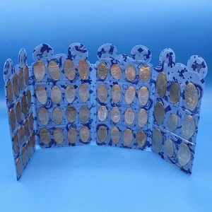 Disneyland Pressed Penny Collection Book 60th Anniversary Filled 57 Coins Set - Picture 1 of 8