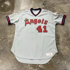 Game Worn Andy Hassler 1980s California Angels Jersey 48 Goodman & Sons - Picture 1 of 9