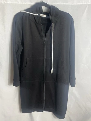Grace Karin Black Hoodie Jacket Zip Front Long Sleeve Casual Lightweight Size L - Image 1 of 4