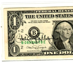 $1 (AUTOGRAPHED NOTE)!!! (1988) $1 (AUTOGRAHED NOTE) RARE!!! ( CRISSSSPY!)!!!! - Picture 1 of 3