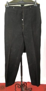 VINTAGE ITALY 1930-40 WORKER BROWN WOOL TROUSERS - Imagen 1 de 17