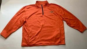GOOD Mens XL OSU Cowboys Football 3/4 Zip Orange Pullover Long Sleeve Sweater - Picture 1 of 6