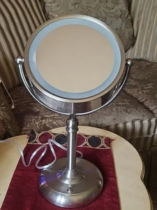 2018 Intertek Vanity Make up Mirror Chrome Adjustable Magnifying 18" - Picture 1 of 21