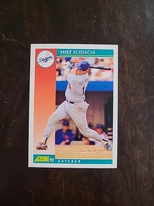 1992 Score Mike Scioscia #226 Los Angeles Dodgers - Picture 1 of 1